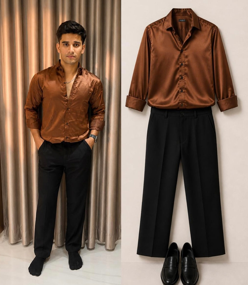 Men’s Party Wear Satin Shirt